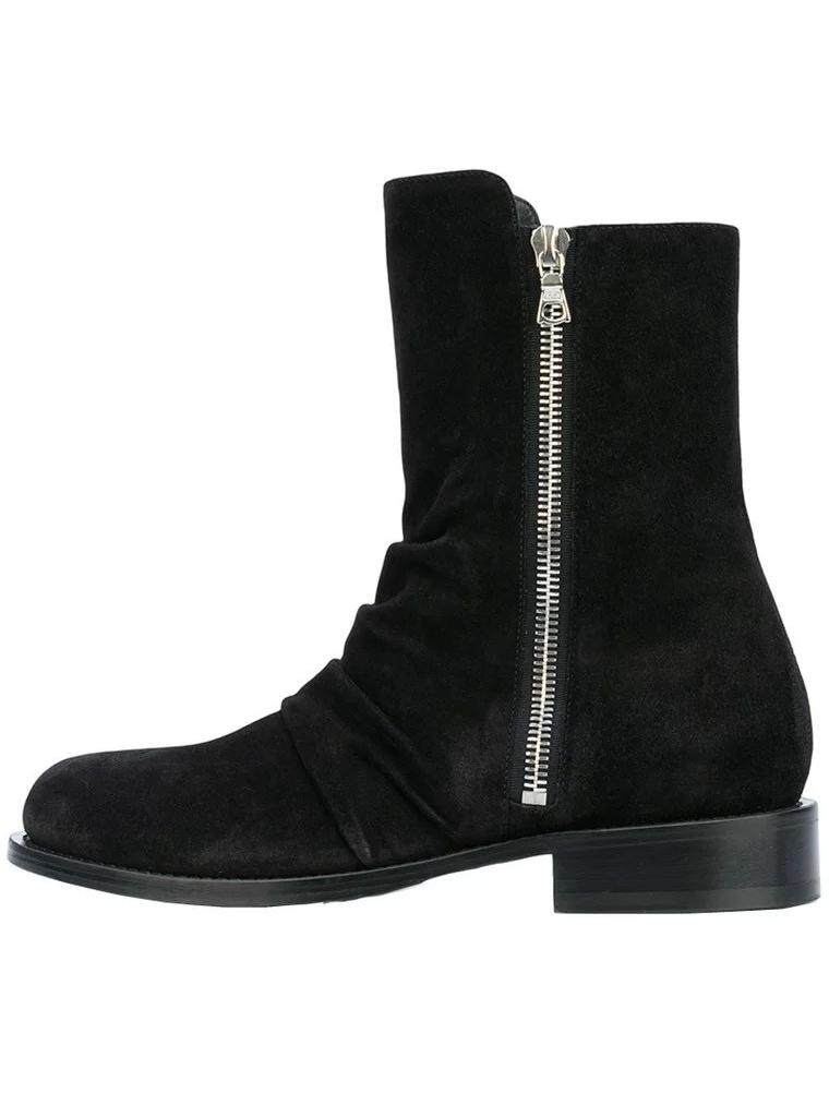CHELSEA MENS FALL|WINTER 2024 RUFFLE FASHION PERSONALITY COMFORTABLE CASUAL FIRST LAYER COWHIDE ROUND TOE SIDE ZIPPER MARTIN TIDE