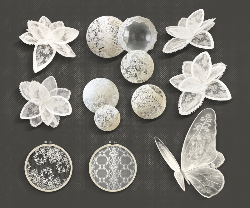 Lace Balls, Lace Flower Props