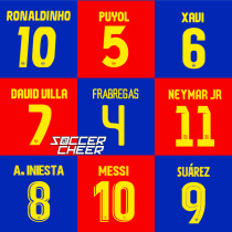 Barca jersey font Barcelona printing number custom calendar year AI vector hot selling 1819 season TTF