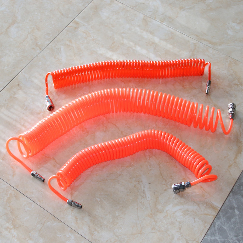 PU POE Pneumatic spring pipe 9 12 15 m telescopic spring pipe spiral hose air pipe air pump pipe