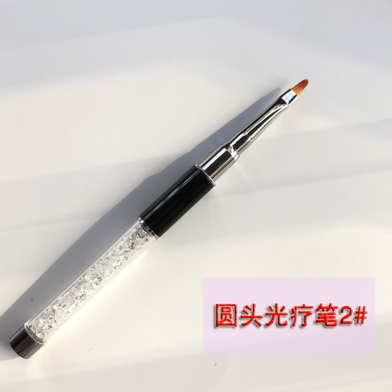 Nail khoan que trị liệu ánh sáng bút vẽ bút vẽ bút hoa bút khắc bút bút tròn đầu bàn chải công cụ cọ bản nail
