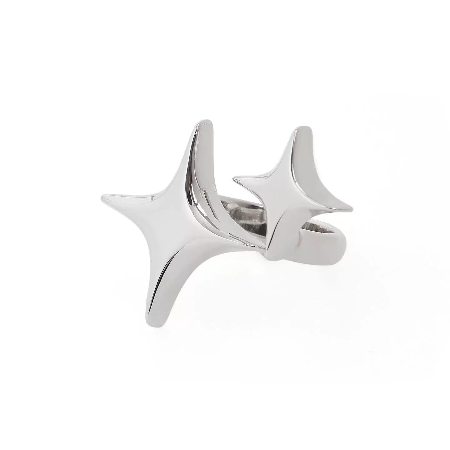"FE3C" SS21 Bling Bling Ring Star Ring Silver can fine -tune