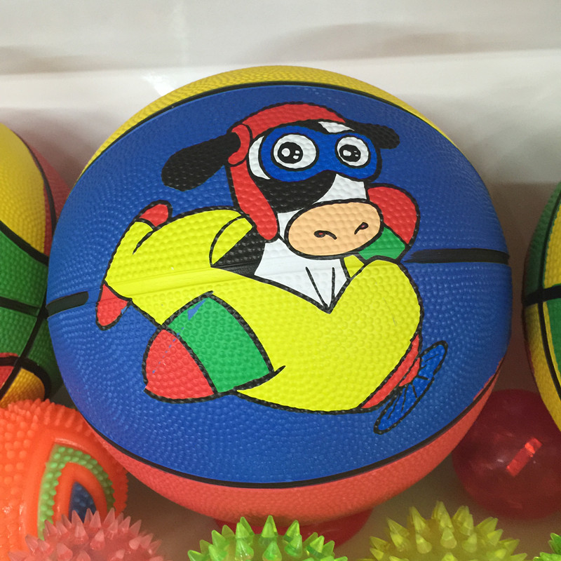 No. 3 rubber basketball children's kindergarten baby training special inflatable pat small ball toy
