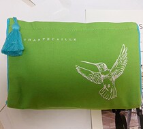 US cabinet Chantecaille chant card hummingbird cosmetic bag silver hard storage bag gold handbag transparent bag