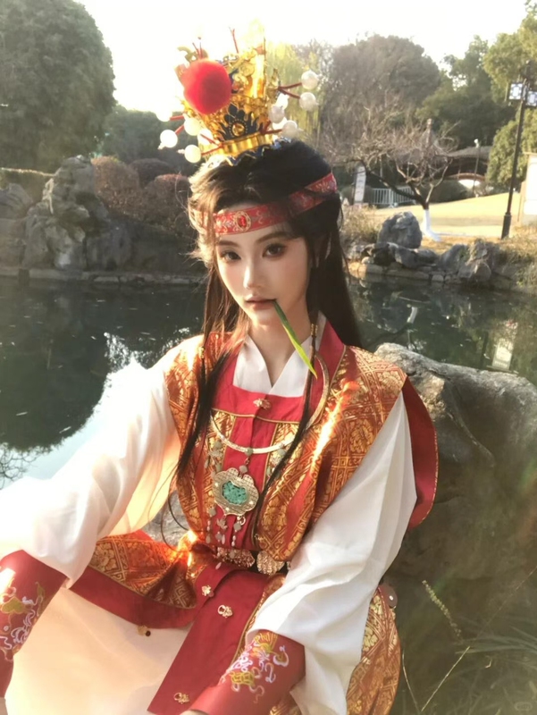 Dream of Red Mansions Jia Baoyu Hanfu Performance Costume Children's Hanfu Male Ancient Costume Chinese Style Young Gentleman Costume Traditional Chinese Culture Performance Clothing