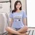 Quần short hoạt hình cotton ngắn tay ngắn đồ ngủ nữ mùa hè kích thước lớn cotton nữ dịch vụ nhà ngọt ngào phù hợp với phiên bản Hàn Quốc shop đồ ngủ đẹp Giống cái