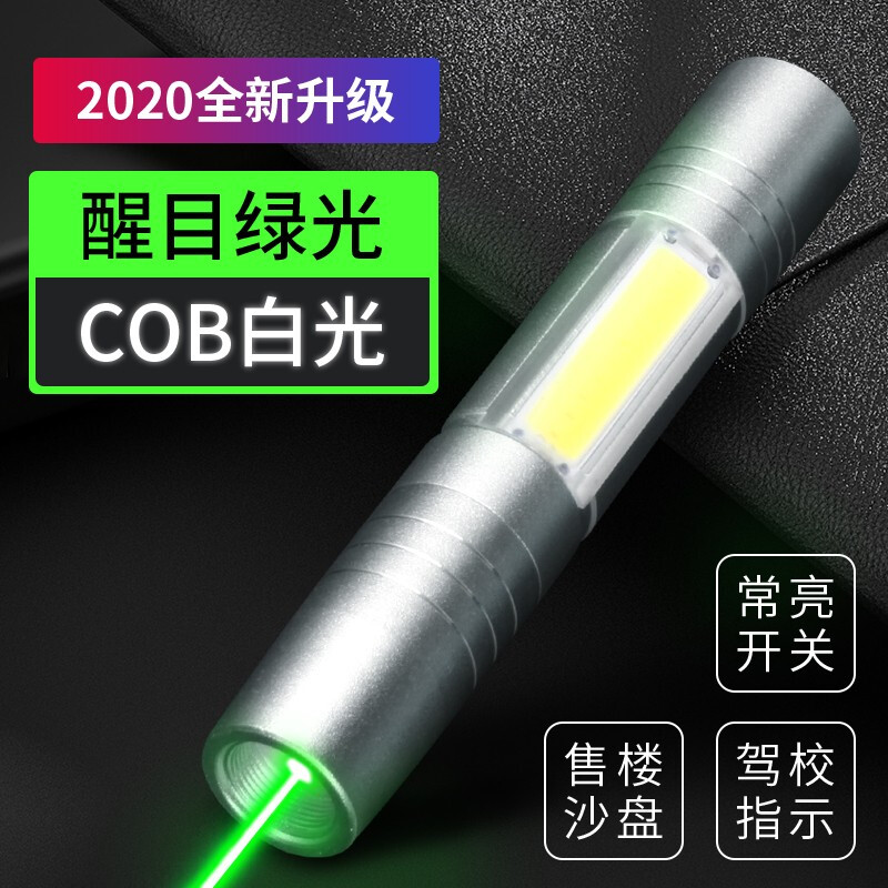 Laser Pen With Flashlight Green Laser Light USB Rechargeable Laser Pen Sample House Display Center Sand Pan Astronomical Finger Star Pen