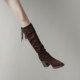 真皮巨好看早秋高跟超火绝美长筒靴女2025秋冬款弹力瘦瘦高筒长靴