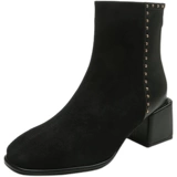 Martens, корейские флисовые демисезонные универсальные матовые зимние короткие сапоги, 2023