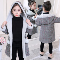 2024 off-season winter off-size batch clearance sale value girls one-piece sherpa plaid coat suitable for spring autumn and winter