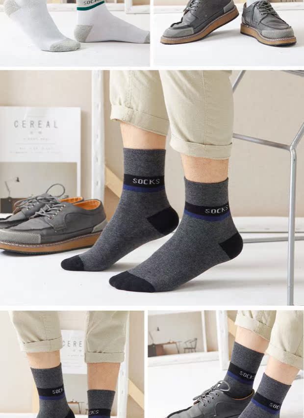 Vớ nam ống cotton vớ nam mùa đông vớ thể thao cotton mùa thu khử mùi thấm mồ hôi mùa thu và vớ nam mùa đông vớ nike