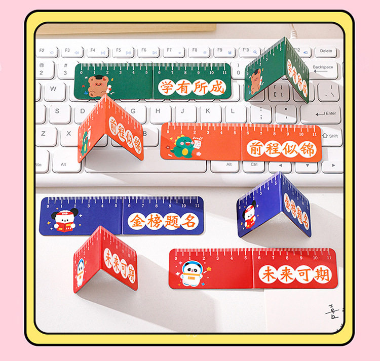 Fun Express Ruler Bookmarks Cartoon Creative Magnetic Bookmark Ruler Student Cute Folding Book Page ...