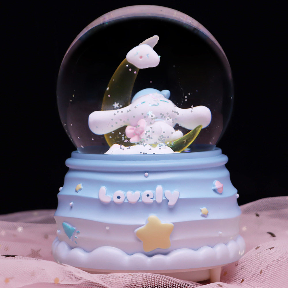 Children's toys Water crystal ball eight-tone box music box swing piece girl ten-year-old girl Yugui dog birthday present-Taobao