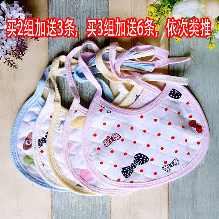 Article 10 Dress Men And Women Square Pure Cotton Saliva Towel Waterproof Press-Button Baby Newborn Laces Cartoon Small Bib