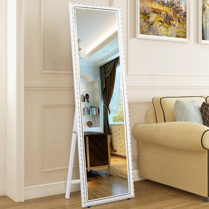 Thời trang châu Âu gỗ rắn gương gương chiều dài gương gương treo gương trung tâm mua sắm phù hợp gương kiểm tra giày gương treo tường gương - Gương