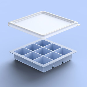 婴儿硅胶辅食盒冰冻保鲜制冰盒