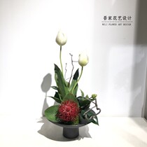 Model Room Floral New Chinese Whole Floral Package Hotel Club Soft Dress with Designer Style