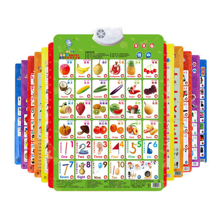 Audio Flipchart Early Education Voice Flipchart 0-3 Years Old Infant Enlightenment Synapse 1-100 Digital Voice Wall Sticker