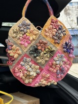 (safia) Madagascar Laffergrass French style pure hand woven natural raffi grass bag 100 hitch