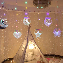  Decorative lights Girls heart room layout Unicorn curtain lights Net red dormitory ins window display led small color lights