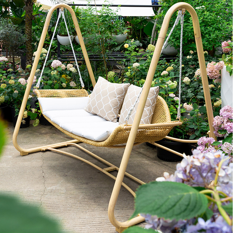 Outdoor Swing Chair, Patio Rocking Chair, Double Hammock, Small Yard Trendy Swing Cradle, Swing Chair, Hanging Chair, Balcony Home Use