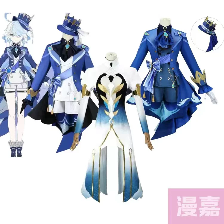Original god cos Fakaros Fengdan Water God Black and White Funna COSPLAY игра C сервис женский анимация сервис