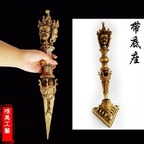 The extra-large boutique pure copper Vajra Puba demon pestle horse head Mingwang King King Kong with base