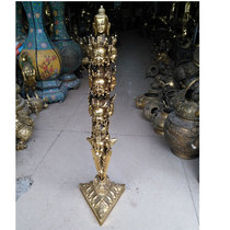 Pure copper new retro nostalgic desktop ornaments beautiful craft housewarming new home gifts Seiko head pestle plus base