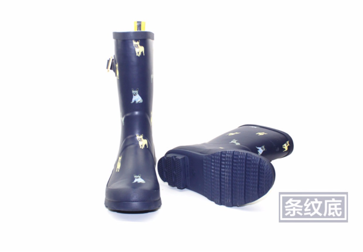 Giày cao cổ bốn mùa mưa nữ Hàn Quốc dễ thương chống trượt người lớn trong ống thời trang mới thoáng khí giày cao gót giày cao su bán bọc giày đi mưa