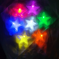 Five-pointed star badge acrylic luminous badge custom led luminous badge ktv work number plate bar concert