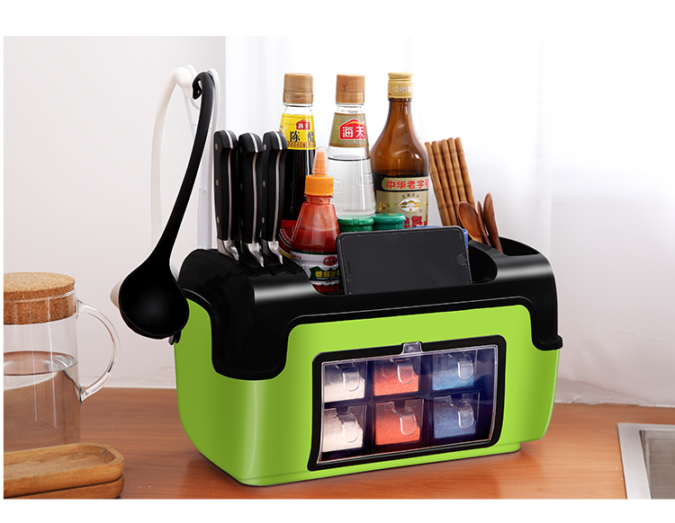 Hộp gia vị đặt bếp cung cấp dụng cụ chai gia vị nhỏ cửa hàng bách hóa gia vị lọ gia vị muối kết hợp hộp lưu trữ nhà - Thiết bị sân khấu đèn led nháy chớp đa năng 7 màu