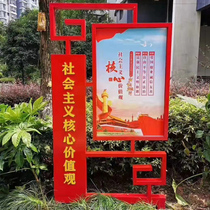 Socialist Core Values Outdoor Campus Propaganda Signage Iron Art Spiritual Fortress Guide Card Sculptures Customised