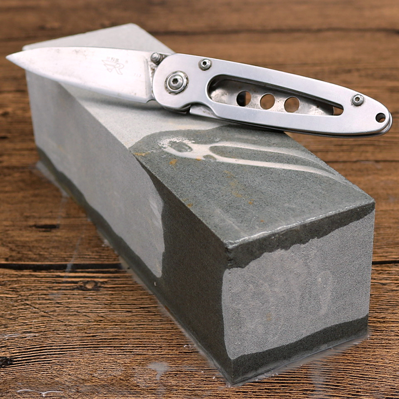 Household grindstone bluestone slurry stone coarse natural rough stone cutting wear-resistant lower iron does not fall off sand kitchen knife cutting tool