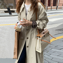 2022 Spring and autumn new windcoat jacket woman in the middle of a small sub Korean version card with its color casual spring fall coat