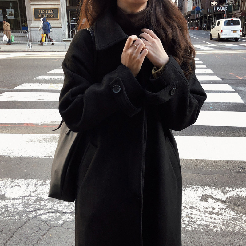 2021 Autumn winter new fur coats women's Hepburn Coat Temperament Korean version The long version of the little sub