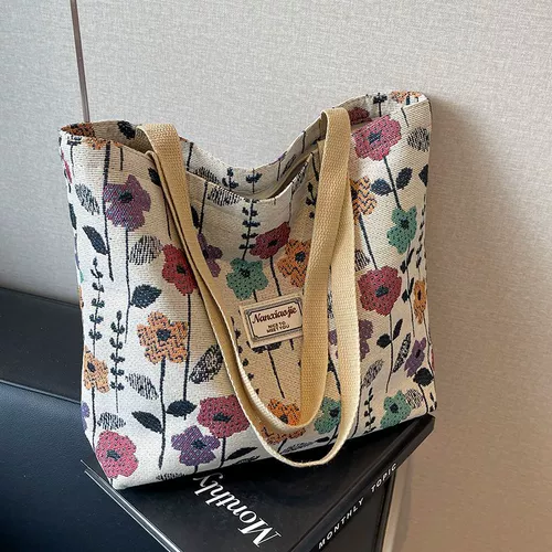 Вместительная и большая сумка на одно плечо, льняная сумка для выхода на улицу для матери и ребенка, городской стиль, подходит для студента