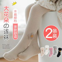 Girls pantyhose Spring and autumn clothes pure cotton underpants baby white baby outside wearing even footed socks childs bottom sock