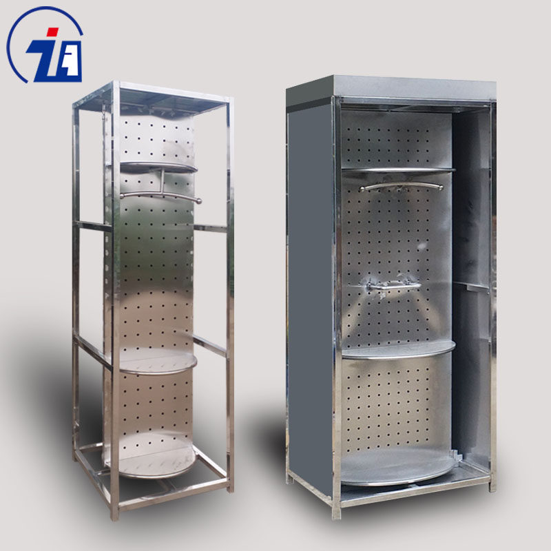 Stainless steel fire fighting suit hanger coat rack anti-chemical suit 360 rotating protective equipment placement rack removable