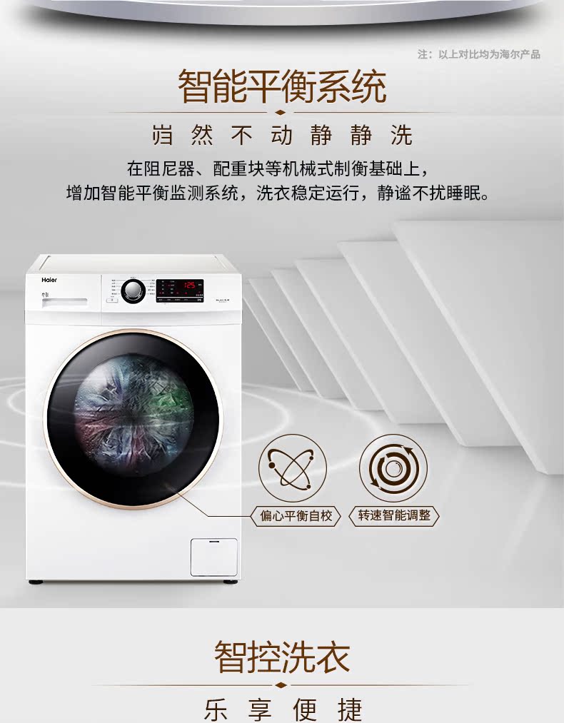 Máy giặt trống Haier / Haier XQG90U1 tự động sấy khô chuyển đổi tần số 9 kg Máy giặt và sấy - May giặt giá máy giặt electrolux