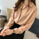 Clearance picking up leaks~ The counter withdraws the big-name foreign trade spring and autumn retro Hong Kong flavor loose chiffon white shirt top for women