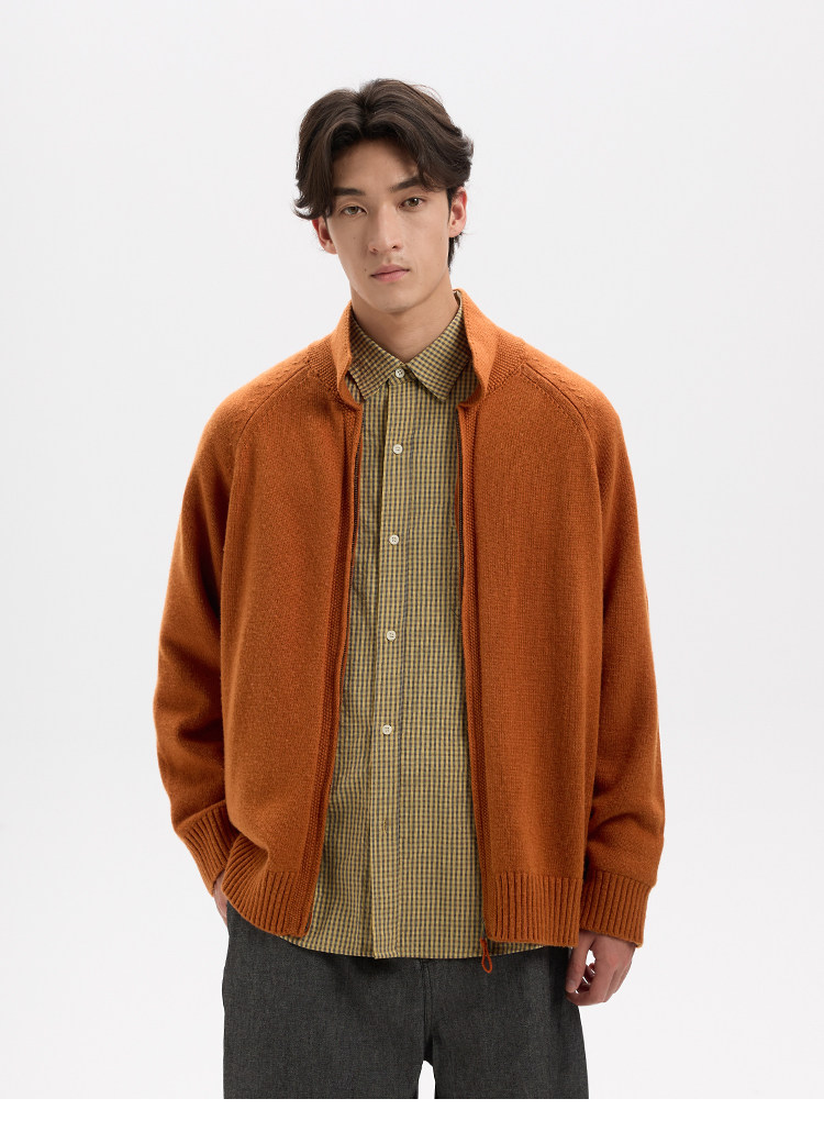 BUTTBILL Wool-Blend Double-Zip Cardigan