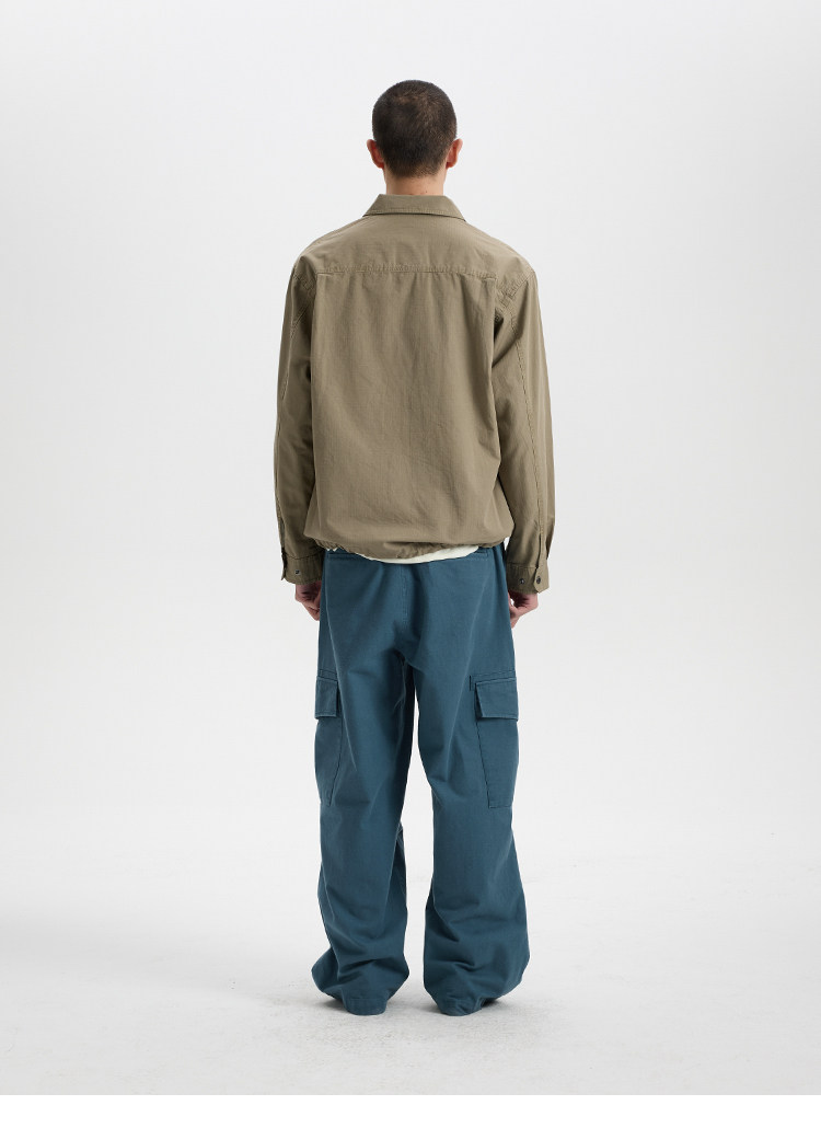 BUTTBILL Washed Shirt Jacket