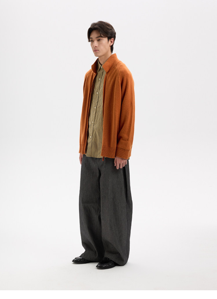 BUTTBILL Wool-Blend Double-Zip Cardigan