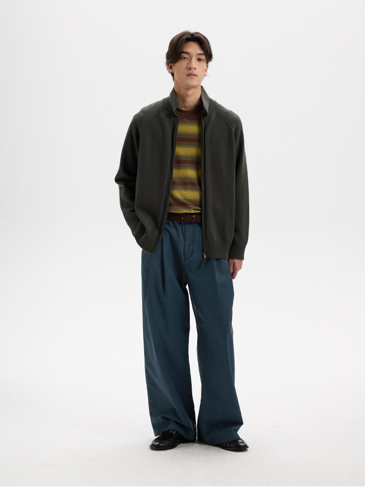 BUTTBILL Wool-Blend Double-Zip Cardigan