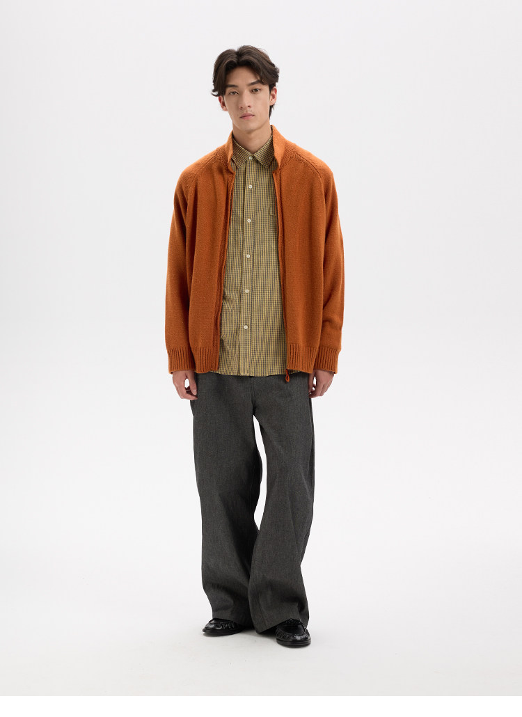 BUTTBILL Wool-Blend Double-Zip Cardigan