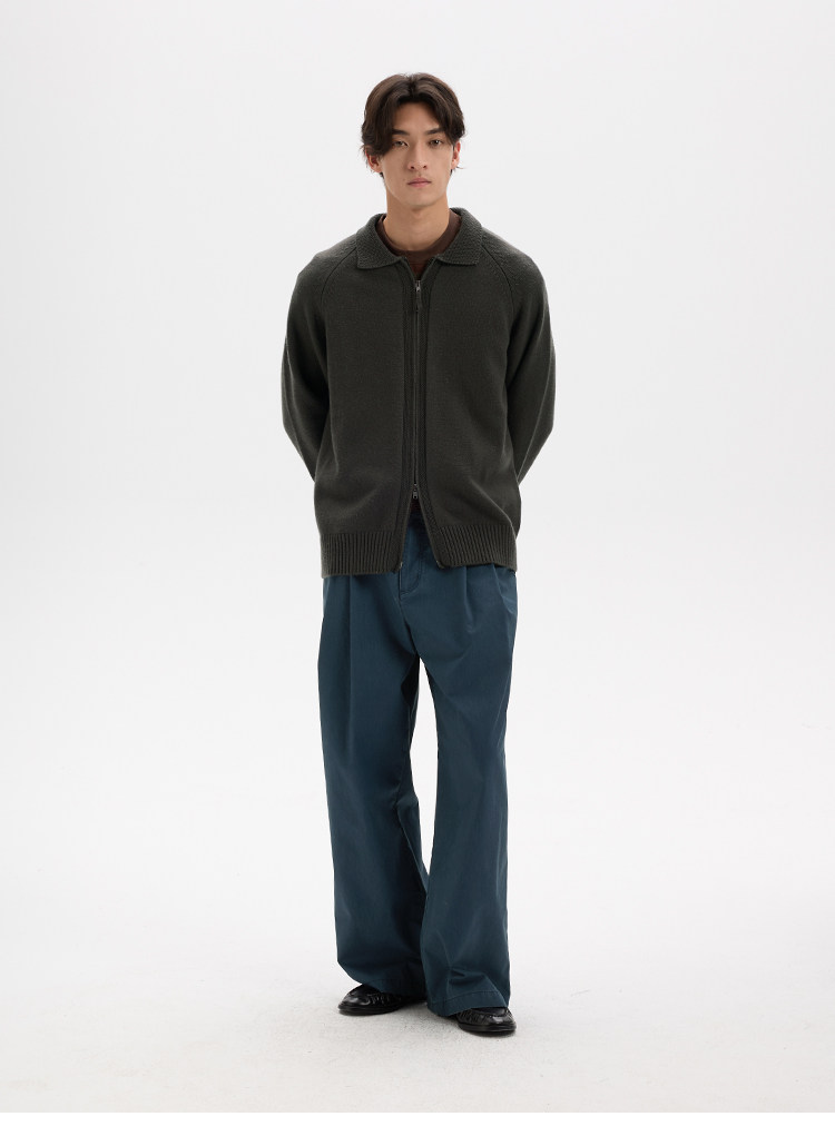 BUTTBILL Wool-Blend Double-Zip Cardigan