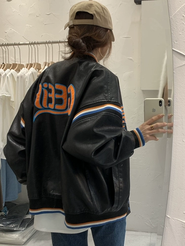 Осенняя куртка для влюбленных, корейская бейсбольная униформа, свободный крой