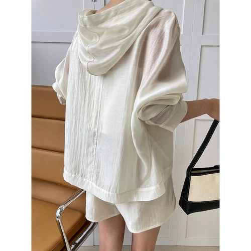 Одежда для защиты от солнца с капюшоном, тонкий летний комплект, дорожные дышащие шорты, штаны, по фигуре