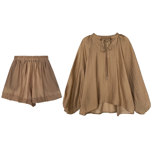 Лонгслив, одежда для защиты от солнца, летний комплект, свободный крой, французский стиль