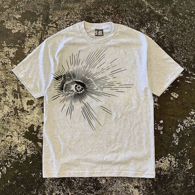 Xiao Chen Has Many Stories 3A260G Double Yarn Pure Cotton! American Retro Heavyweight Couple's Loose Short-Sleeved T-Shirt for Women and Men